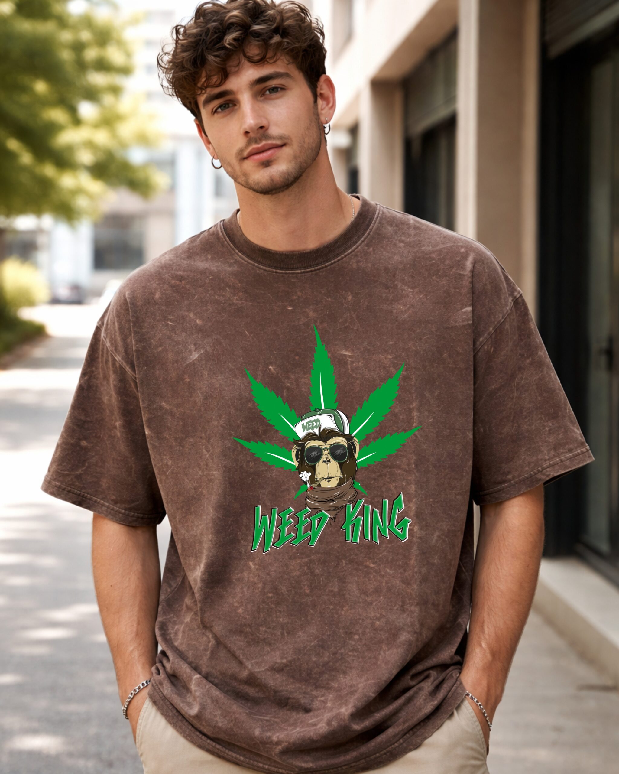 Men’s Acid Wash Oversized Black T-Shirt with  – Premium Cotton Streetwear | Baggy Fit Graphic Printed T Shirt for Men