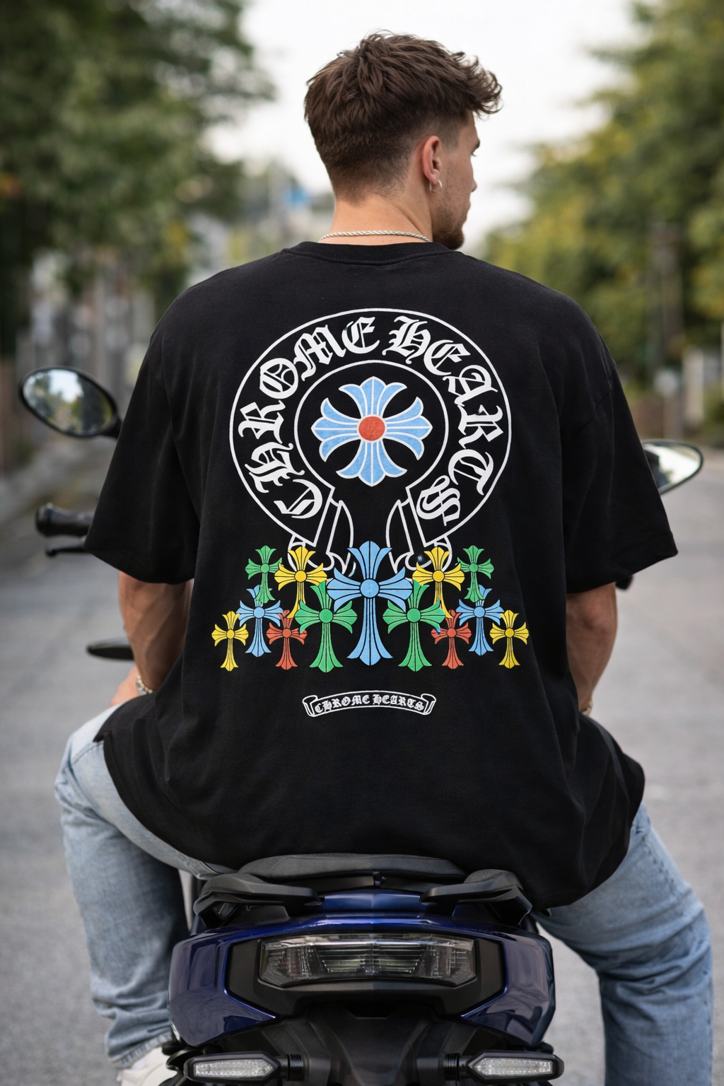 Men’s Oversized Black T-Shirt with Gothic Cross Back Print – Premium Cotton Streetwear | Baggy Fit Graphic Printed T Shirt for Men (Copy) (Copy) (Copy) (Copy) (Copy)