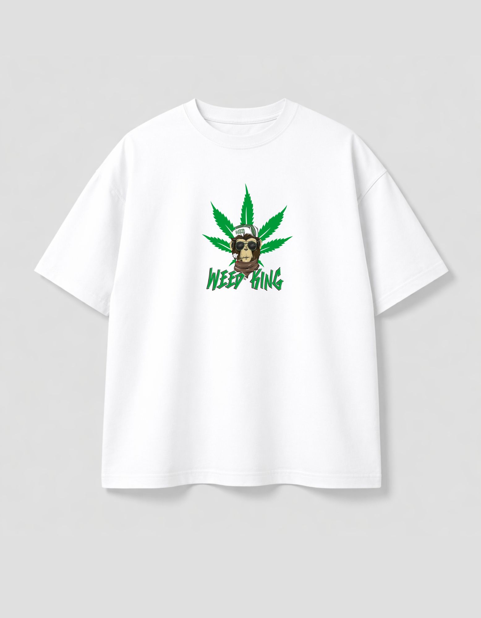 Mr King Printed Oversized T-Shirt 180 GSM Cotton | Drop Shoulder Graphic Tee for Men | Hoffbuddy