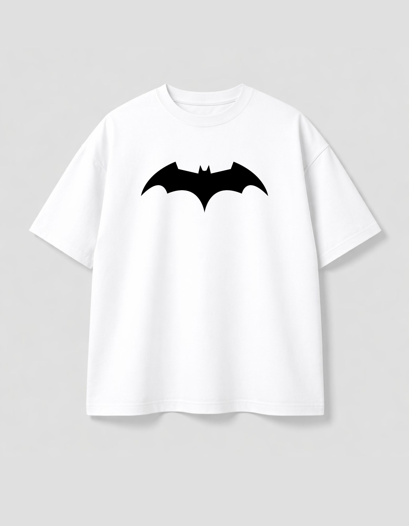 Batman Printed Oversized T-Shirt 180 GSM Cotton | Drop Shoulder Superhero Graphic Tee for Men | Hoffbuddy