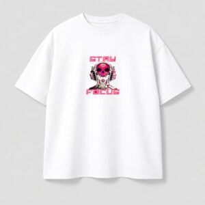 Stay Focused Printed Oversized T-Shirt 180 GSM Cotton | Drop Shoulder Motivational Graphic Tee for Men | Hoffbuddy