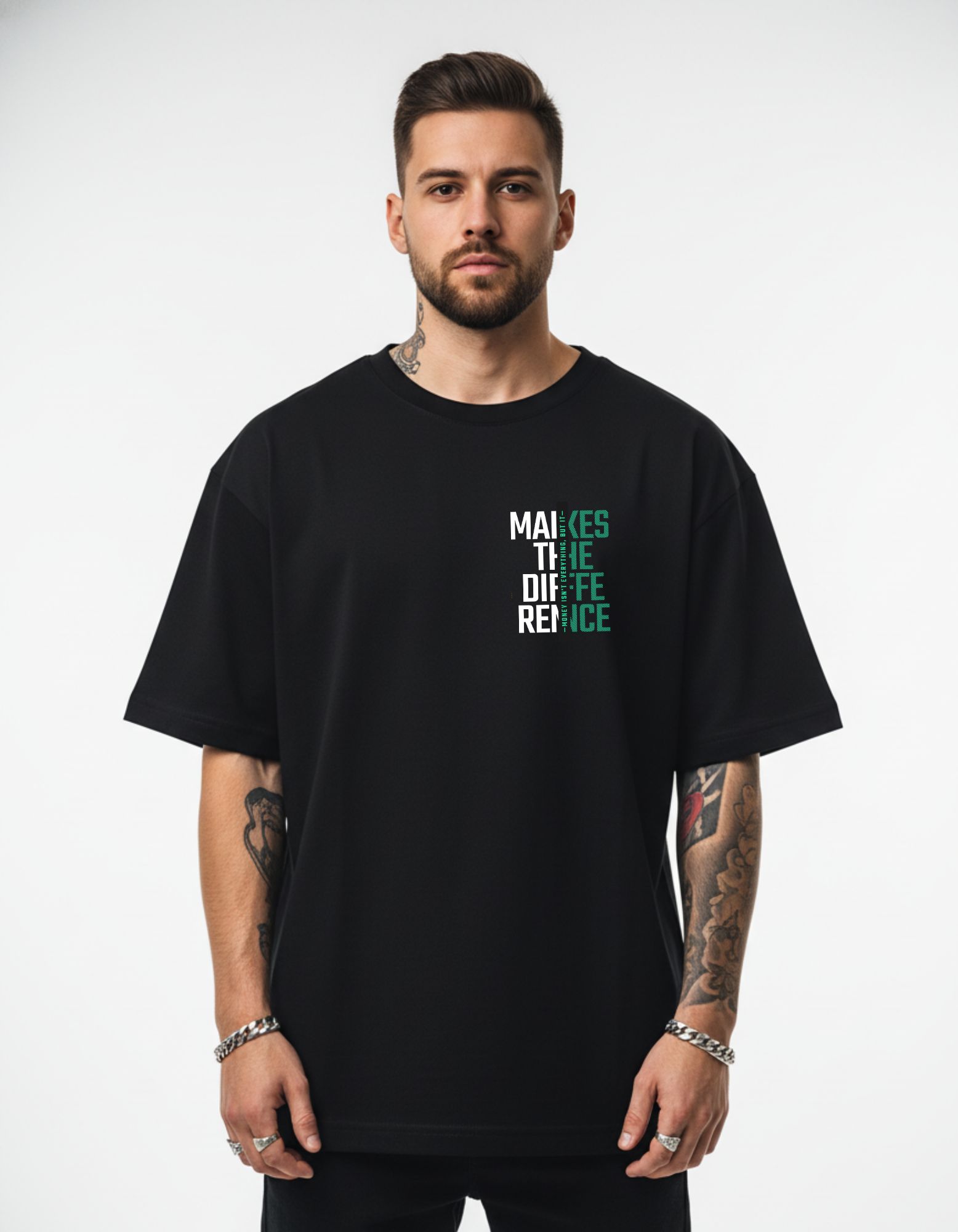 Music Printed Oversized Drop Shoulder T-Shirt | 180 GSM Bio Wash Cotton | Trendy Streetwear