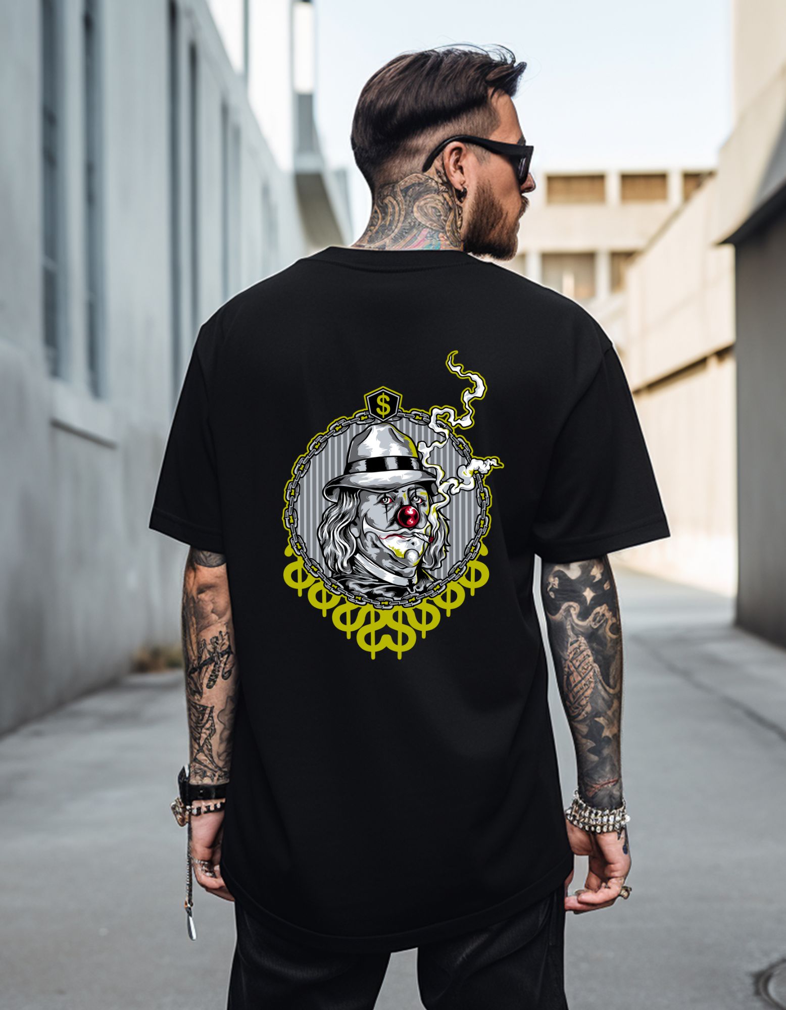 Stay Focused Printed Oversized T-Shirt 180 GSM Cotton | Drop Shoulder Motivational Graphic Tee for Men | Hoffbuddy