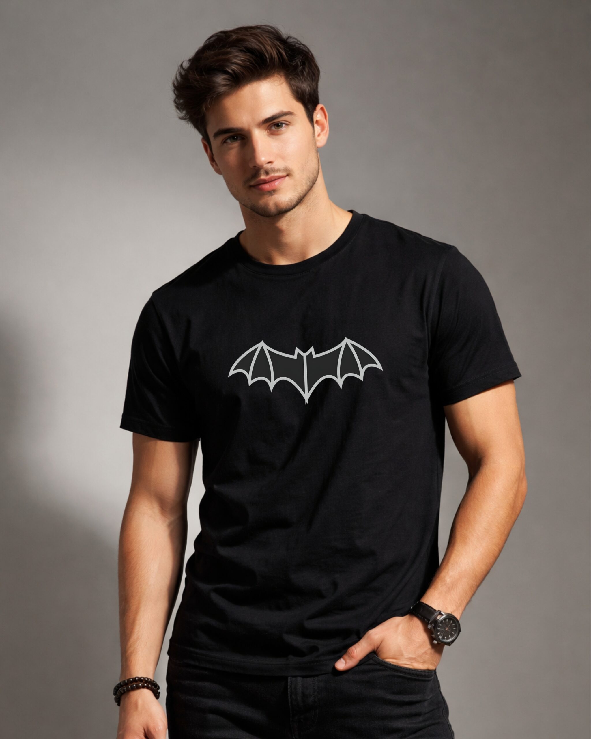 Men’s Batman 100% Pure Cotton T-Shirt | Round Neck Regular Fit | Premium Soft Breathable Casual Wear Graphic Tee