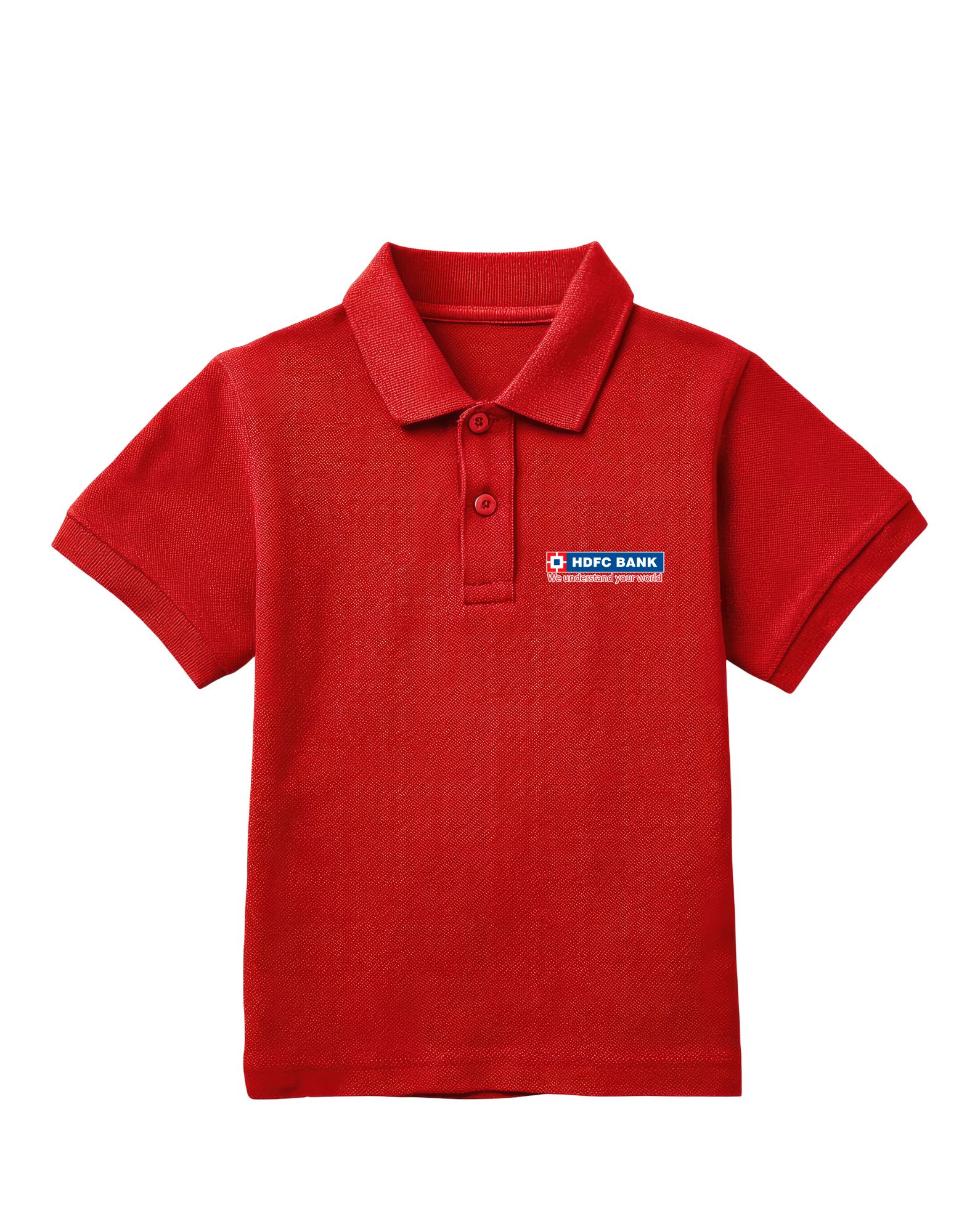HDFC Bank Printed Polo T-Shirt | Premium Cotton 220 GSM | Regular Fit Corporate Polo Tee