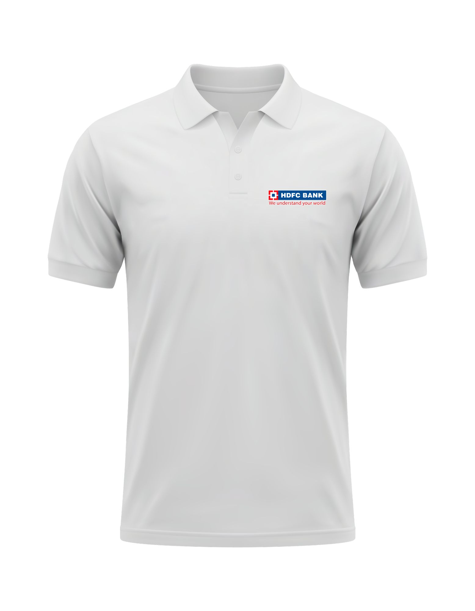 HDFC Bank Printed Polo T-Shirt | Premium Cotton 220 GSM | Regular Fit Corporate Polo Tee