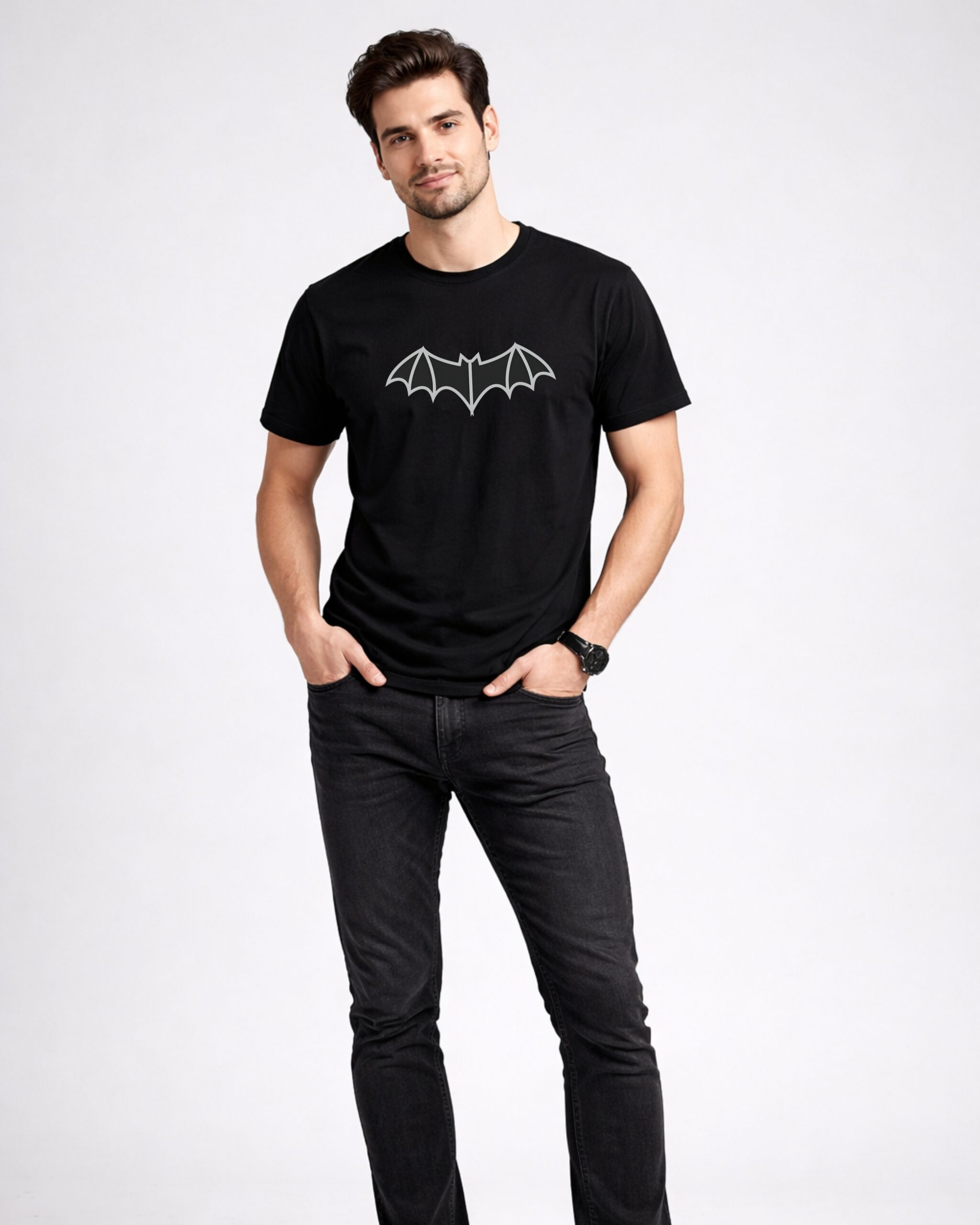 Men’s Batman 100% Pure Cotton T-Shirt | Round Neck Regular Fit | Premium Soft Breathable Casual Wear Graphic Tee