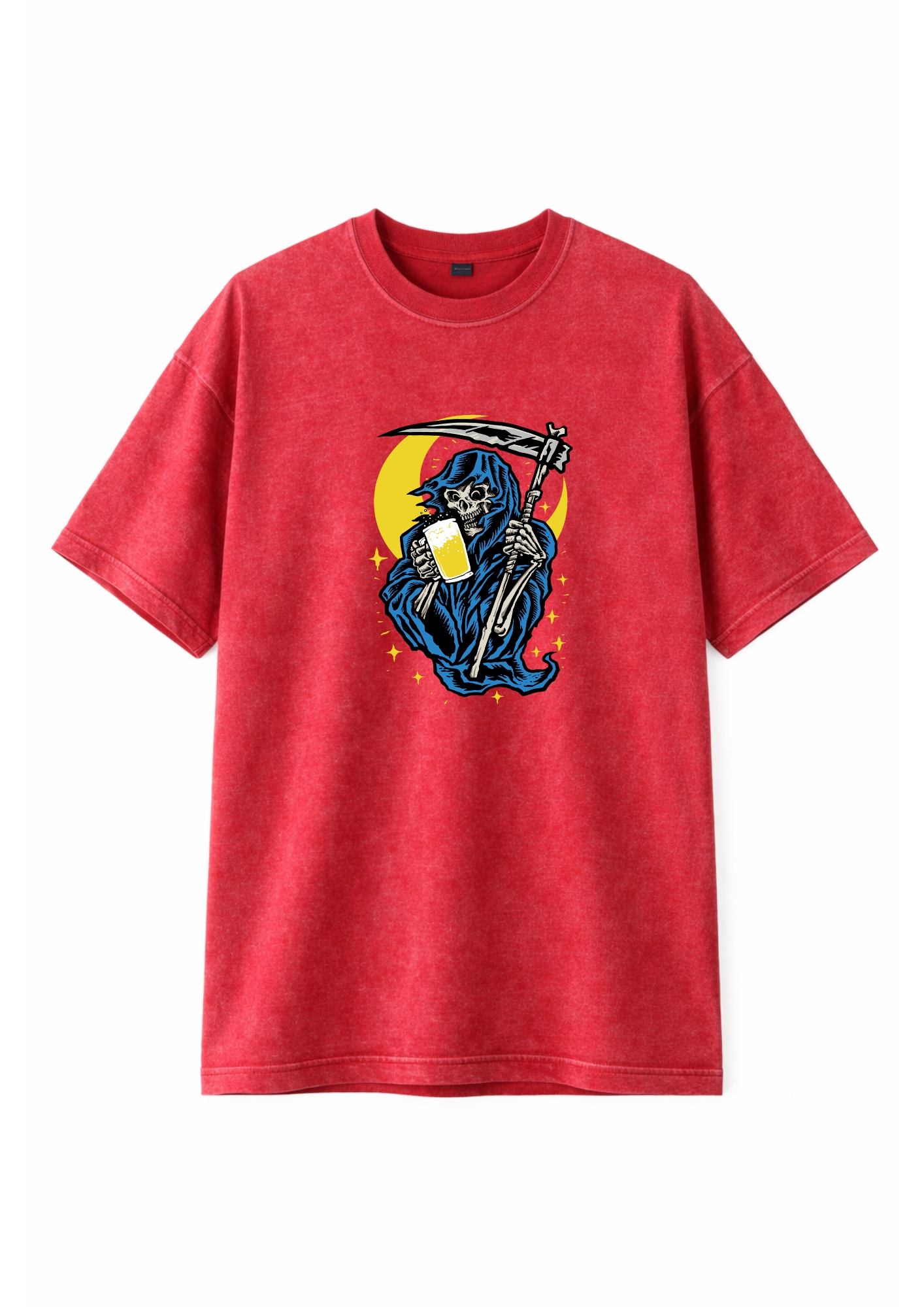 Men’s Oversized Khankal Printed 240 GSM Acid Wash T-Shirt – Premium Cotton Streetwear | Baggy Fit Graphic Printed Tee for Men