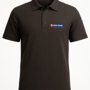 HDFC Bank Printed Polo T-Shirt | Premium Cotton 220 GSM | Regular Fit Corporate Polo Tee
