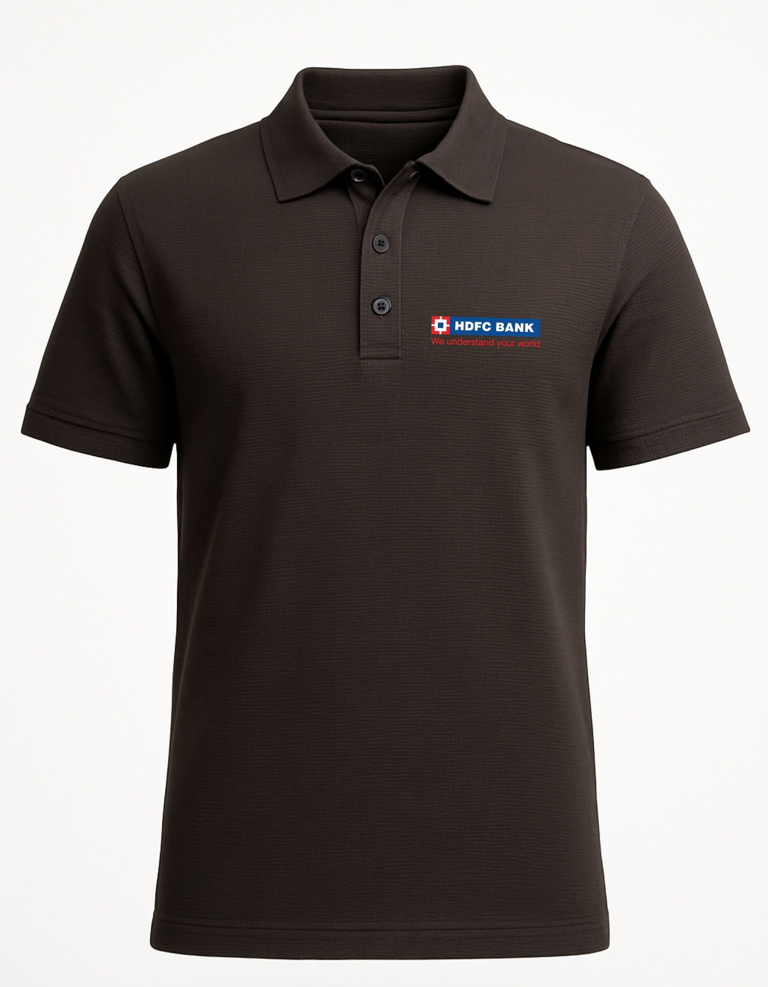 HDFC Bank Printed Polo T-Shirt | Premium Cotton 220 GSM | Regular Fit Corporate Polo Tee