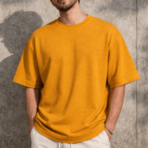 Carera Fabric 220 GSM Solid Color Oversized T-Shirt for Men & Women | Premium Heavyweight Combed Cotton | Drop Shoulder Streetwear