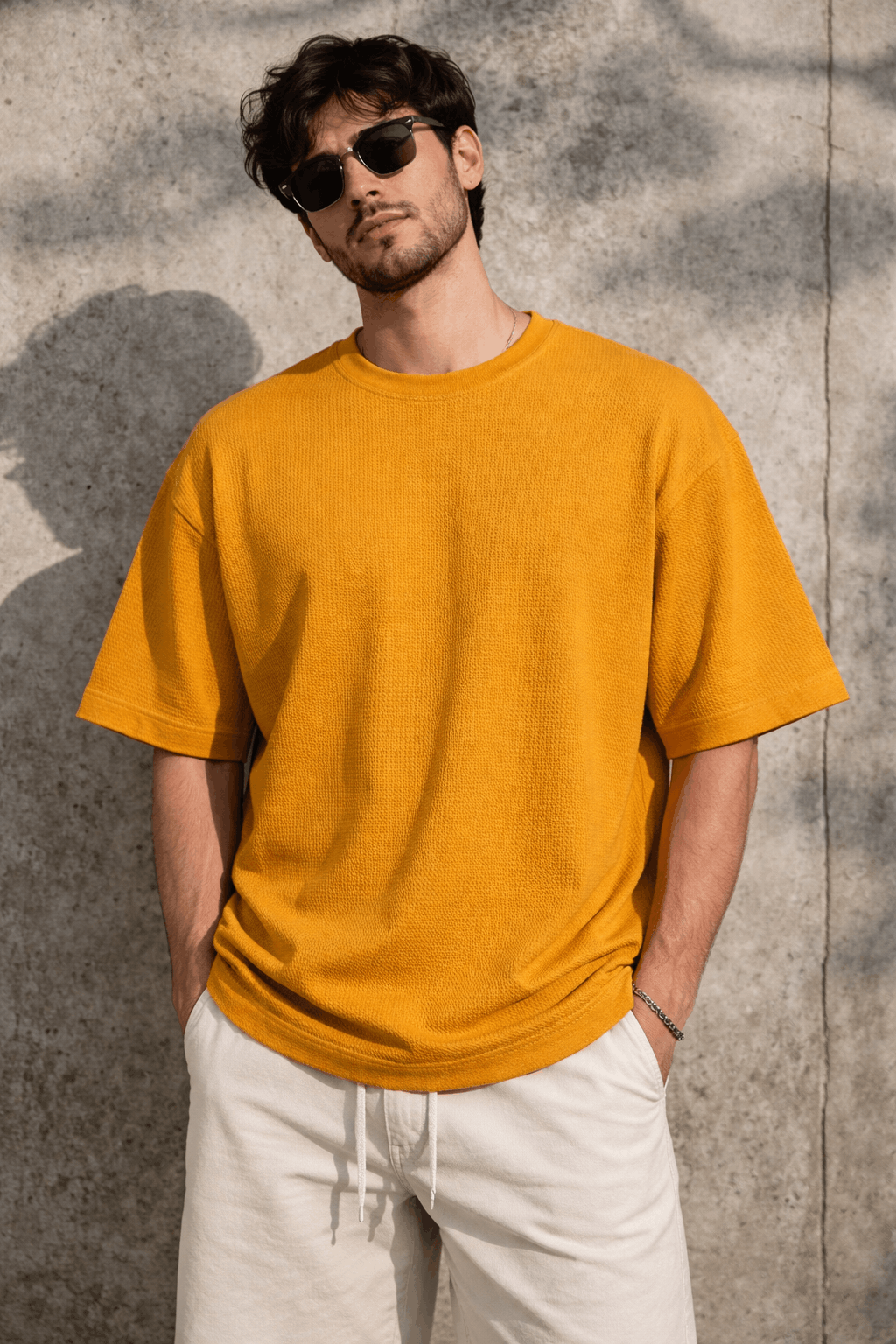Carera Fabric 220 GSM Solid Color Oversized T-Shirt for Men & Women | Premium Heavyweight Combed Cotton | Drop Shoulder Streetwear