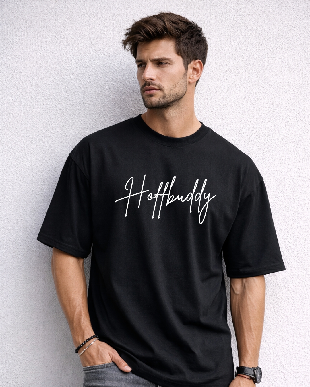 LYNONCE Printed Oversized T-Shirt for Men | 180 GSM Premium Cotton | Drop Shoulder Baggy Fit | Bio-Wash Graphic Tee