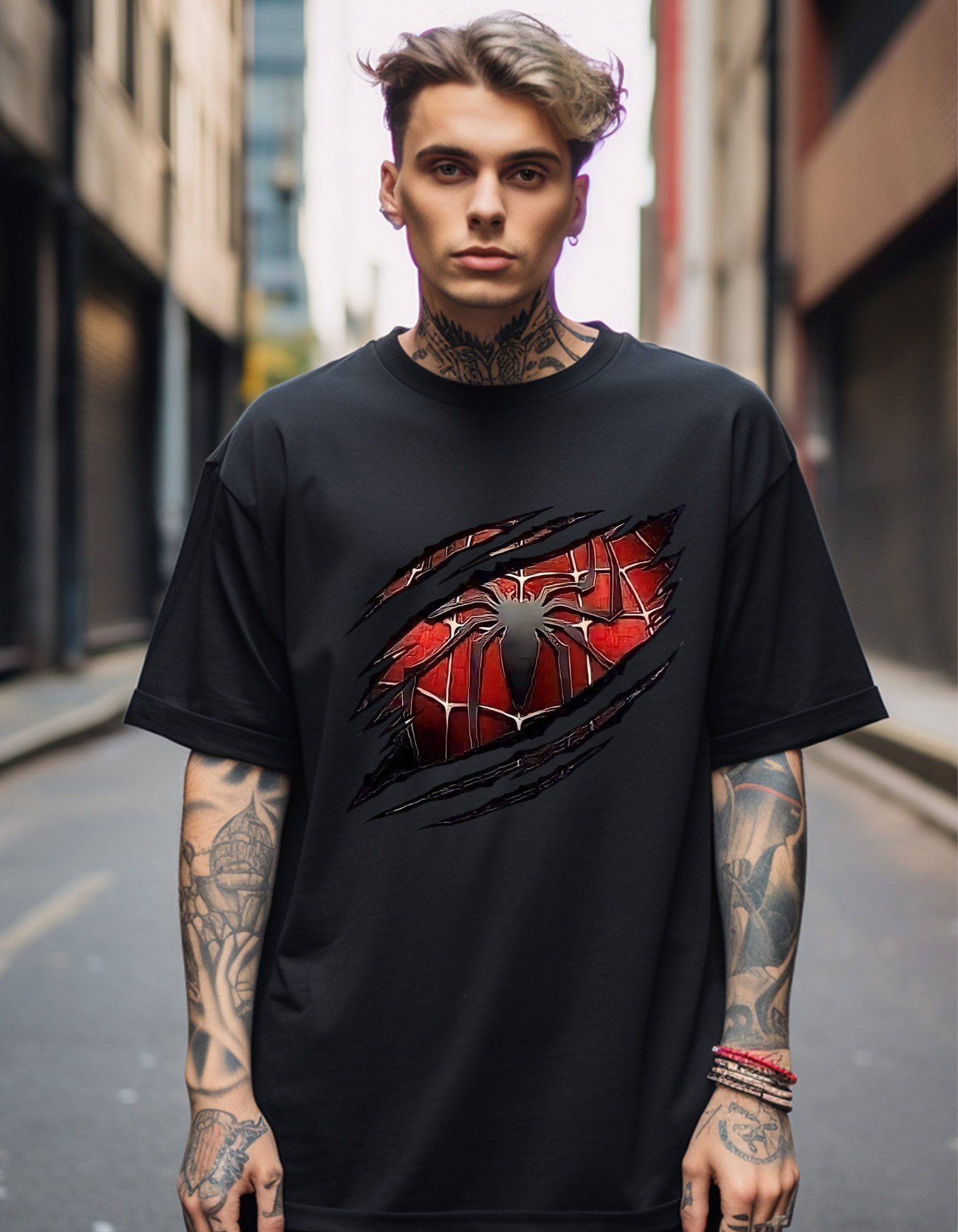 Men’s Oversized Black T-Shirt with Gothic Cross Back Print – Premium Cotton Streetwear | Baggy Fit Graphic Printed T Shirt for Men (Copy) (Copy) (Copy)